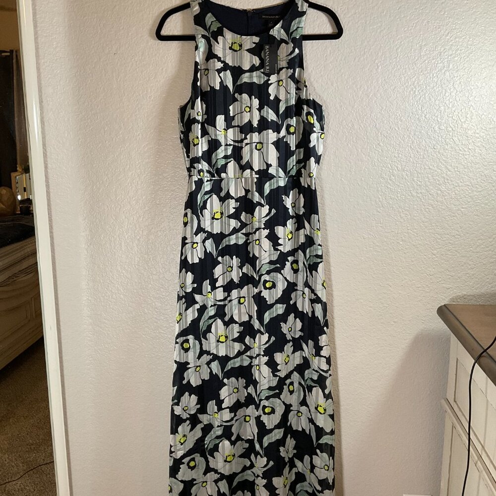 Banana Republic Floral Chiffon Maxi Dress size 4